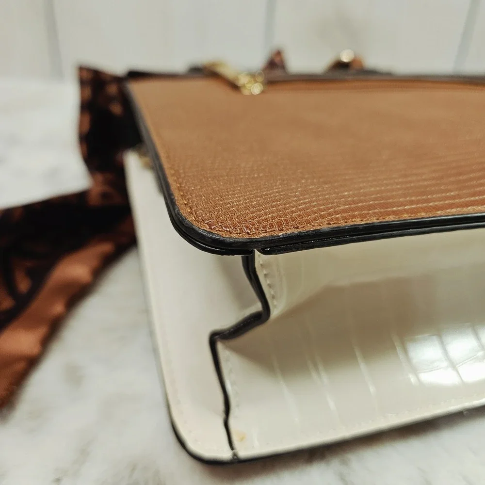 Aldo Handbag Satchel Croc‎ Embossed Adj Crossbody Strap Office Core Capsule